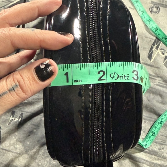 LOVE PAIN AND STITCHES HANDMADE POSION HEART BLACK ON BLACK CROSSBODY OG!! - Picture 14 of 14